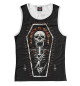 Майка для девочки Rock is dead (skeleton)