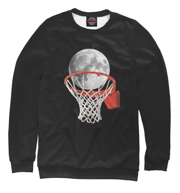 Женский свитшот с изображением Planet Basketball цвета Белый