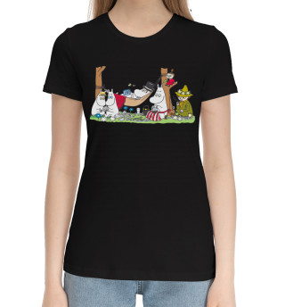 Хлопковая футболка для девочек Moomin