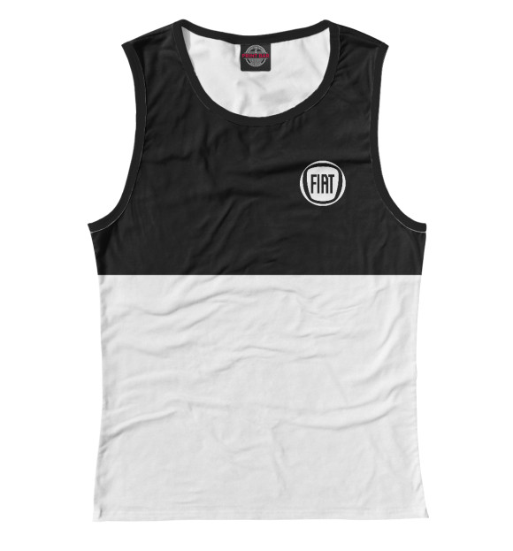 Женская майка с изображением FIAT цвета Белый