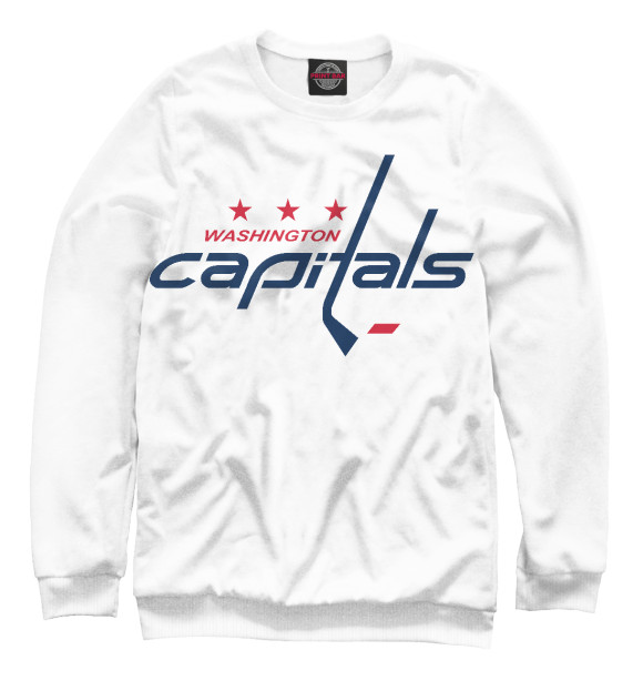 Женский свитшот с изображением Washington Capitals цвета Белый
