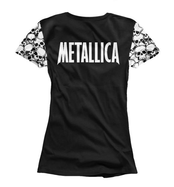 Футболка для девочек с изображением Metallica цвета Белый