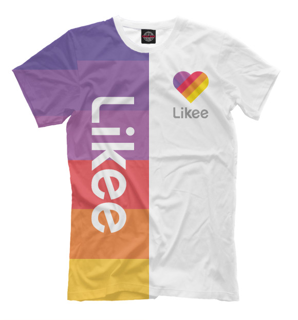 Мужская футболка с изображением Likee цвета Белый
