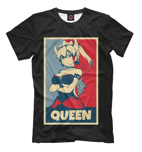 Мужская футболка с изображением QUEEN цвета Черный