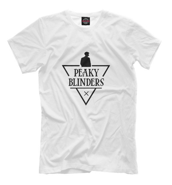 Мужская футболка с изображением Острые козырьки цвета Белый