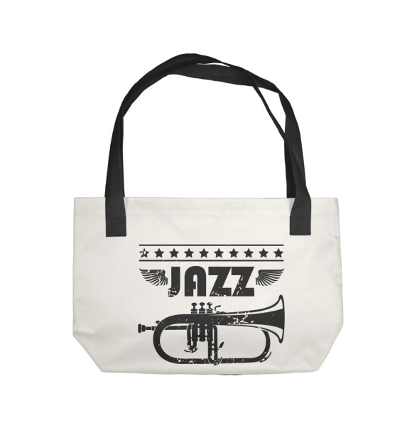 Пляжная сумка с изображением Jazz Rules цвета 