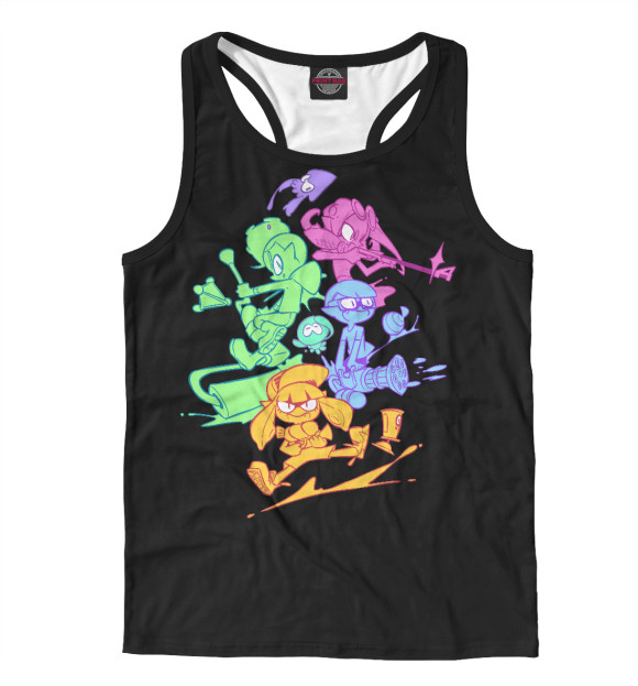 Мужская майка-борцовка с изображением Splatoon цвета Белый