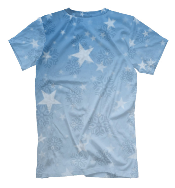 Мужская футболка с изображением Звёздная Ёлка цвета Белый
