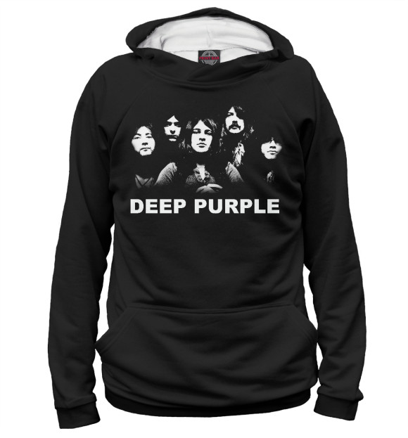 Мужское худи с изображением Deep Purple цвета Белый