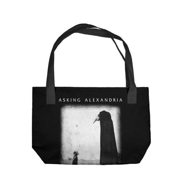 Пляжная сумка с изображением Asking Alexandria цвета 