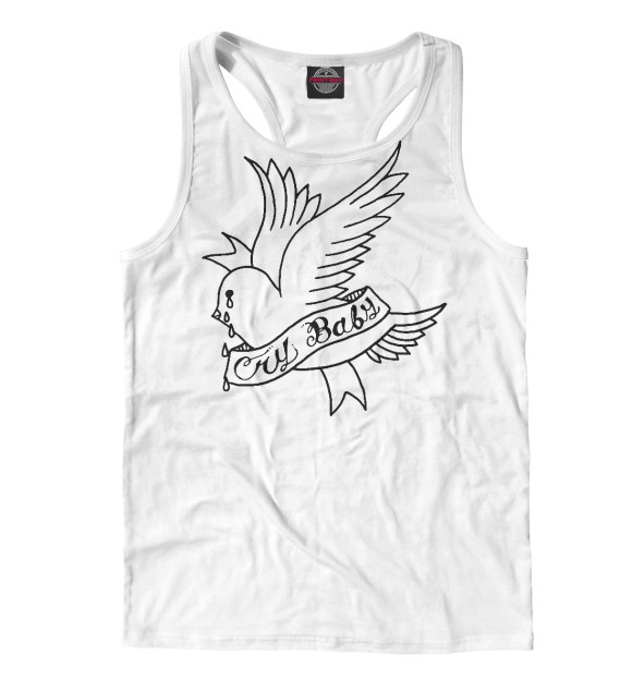 Мужская майка-борцовка с изображением Lil Peep цвета Белый