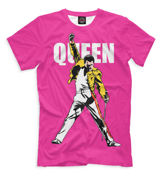 Мужская футболка с изображением Queen цвета Темно-розовый