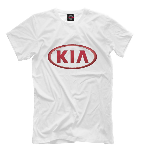 Мужская футболка с изображением Kia цвета Белый