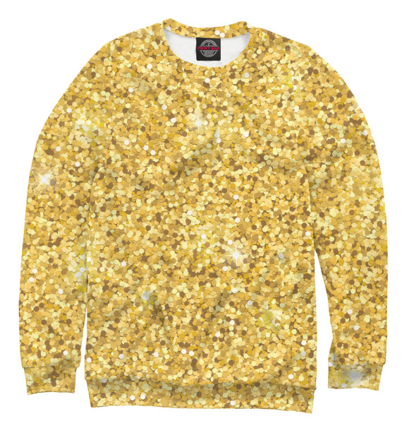 Женский свитшот с изображением Золотые блестки цвета Белый