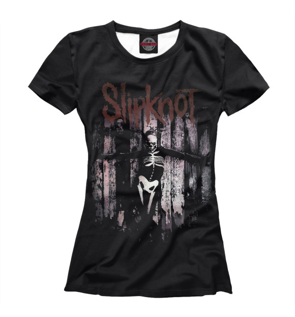 Футболка для девочек с изображением Slipknot цвета Белый