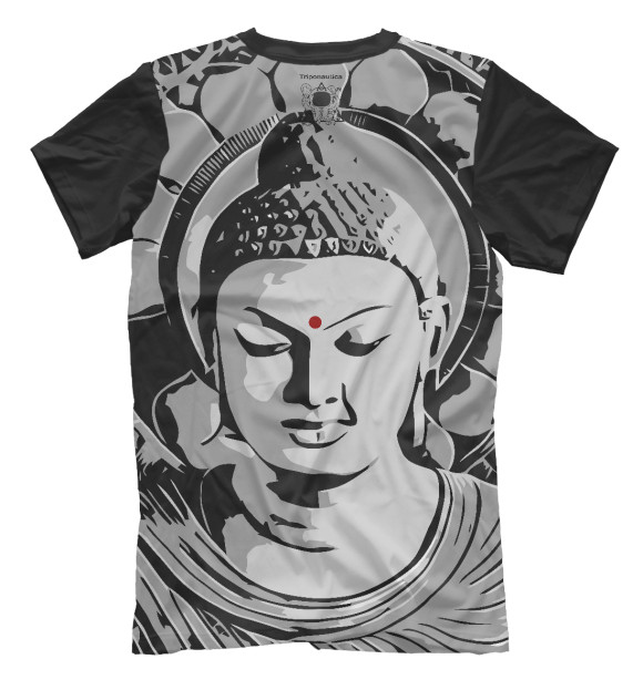 Мужская футболка с изображением Buddha цвета Белый