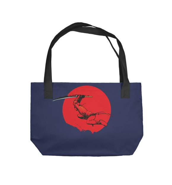 Пляжная сумка с изображением Самурай цвета 