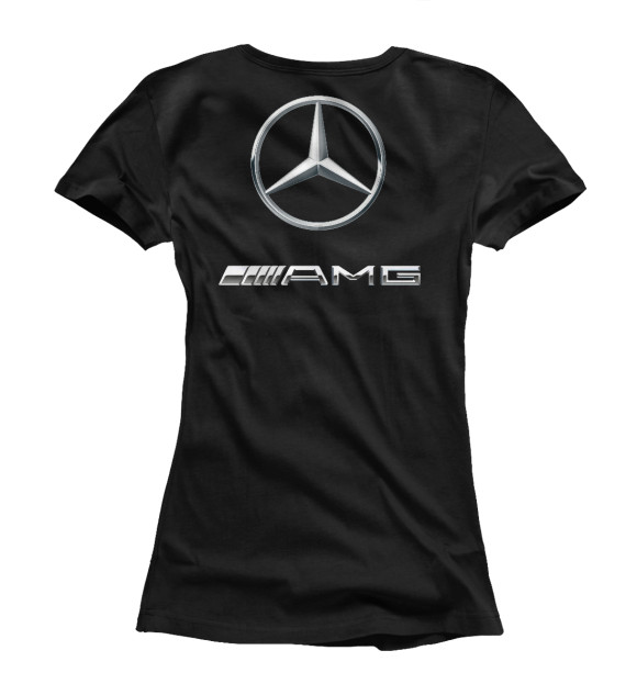 Женская футболка с изображением V8 Biturbo AMG цвета Белый