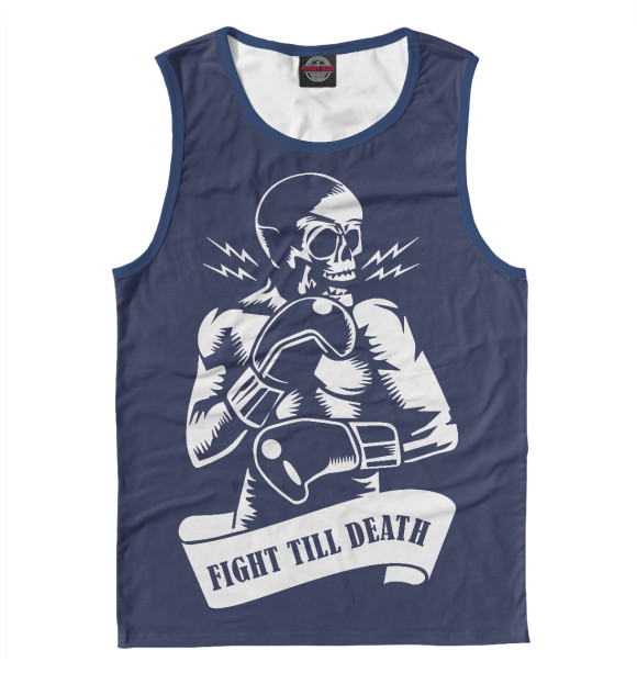 Майка для мальчика с изображением Fight till death цвета Белый
