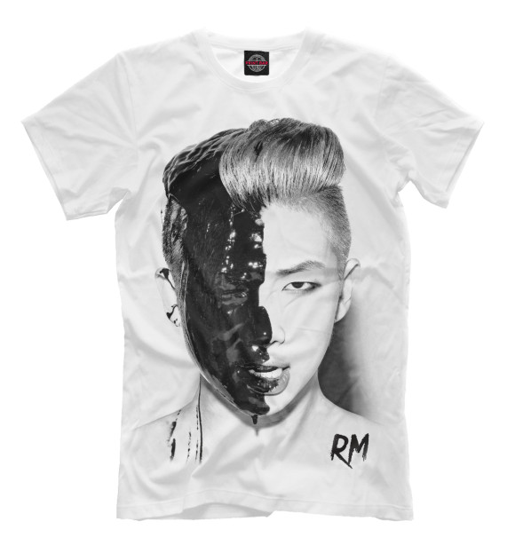 Мужская футболка с изображением BTS Rap Monster цвета Белый