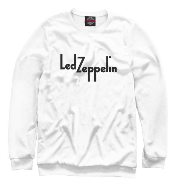 Свитшот для девочек с изображением Led Zeppelin цвета Белый