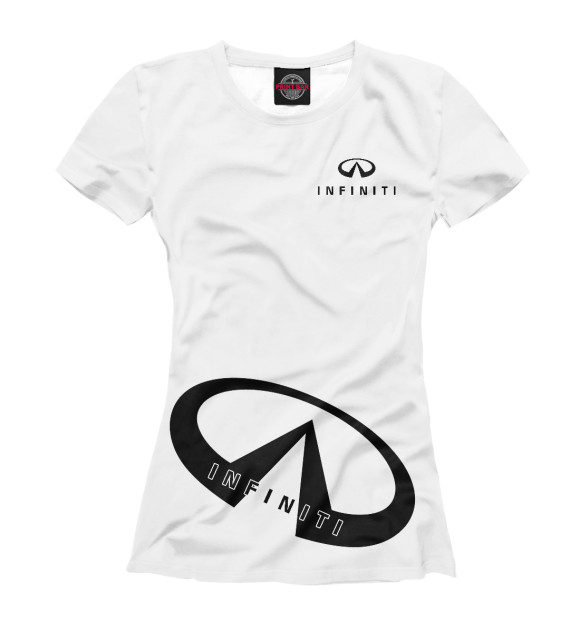 Футболка для девочек с изображением Infiniti цвета Белый
