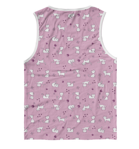 

Майки Print Bar, Белый, Коты на Розовом