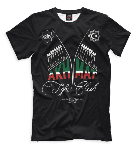 Мужская футболка с изображением Akhmat - Fight Club цвета Черный