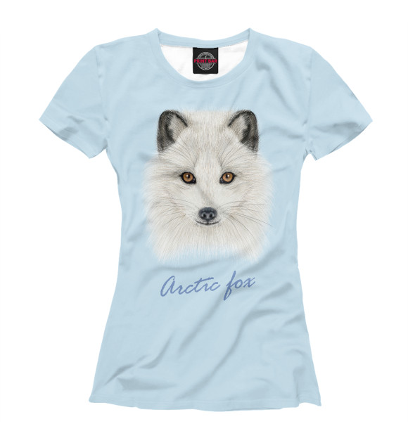 Футболка для девочек с изображением Arctic fox цвета Белый