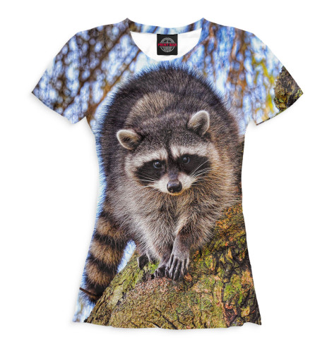 

Футболки Print Bar, Белый, Енот