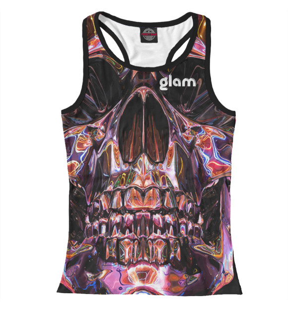 Женская майка-борцовка с изображением Glam цвета Белый