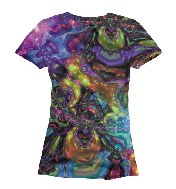 Женская футболка с изображением Psychedelic цвета Белый