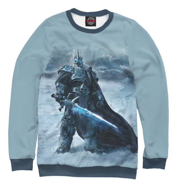 Мужской свитшот с изображением король лич цвета Белый