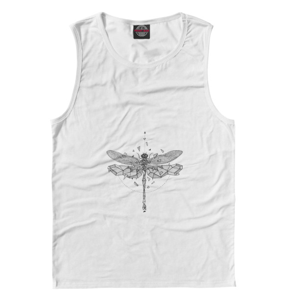 Майка для мальчика с изображением Geometric dragonfly цвета Белый
