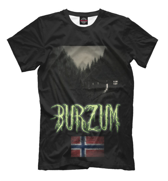 Мужская футболка с изображением Burzum цвета Белый