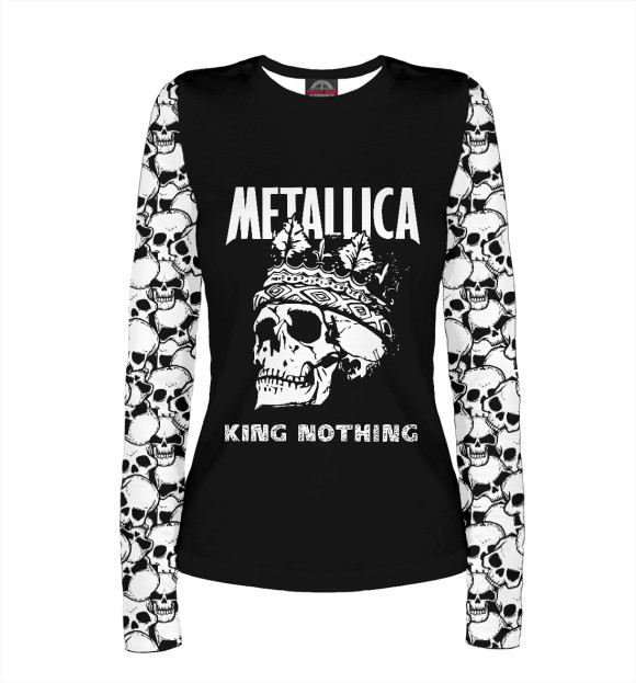 Женский лонгслив с изображением Metallica цвета Белый