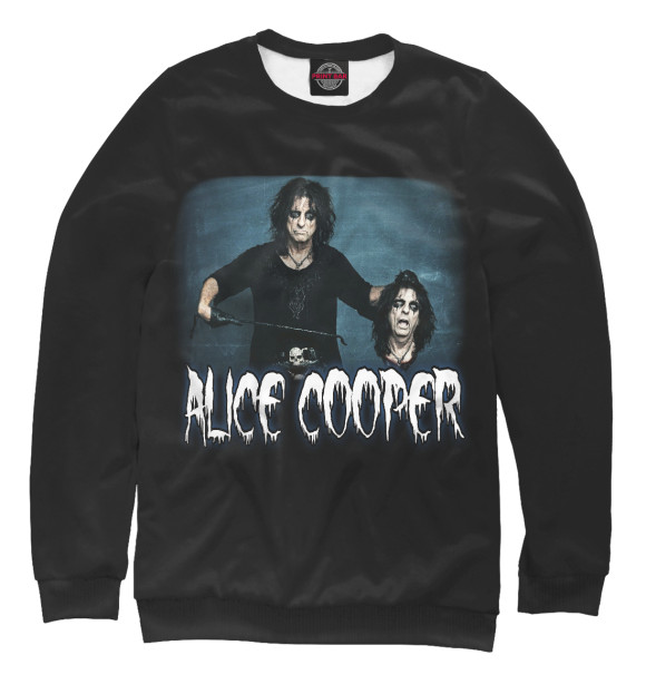 Свитшот для мальчиков с изображением Alice Cooper цвета Белый