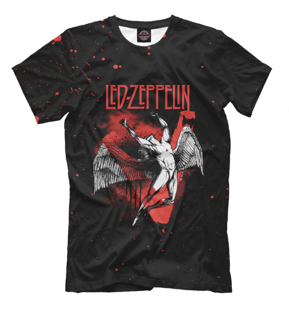 Мужская футболка с изображением Led Zeppelin цвета Белый