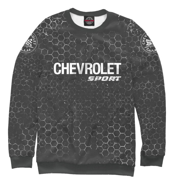 Женский свитшот с изображением Шевроле | Sport цвета Белый