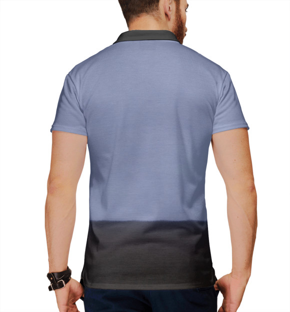 Мужское поло с изображением Сиреноголовый цвета Белый