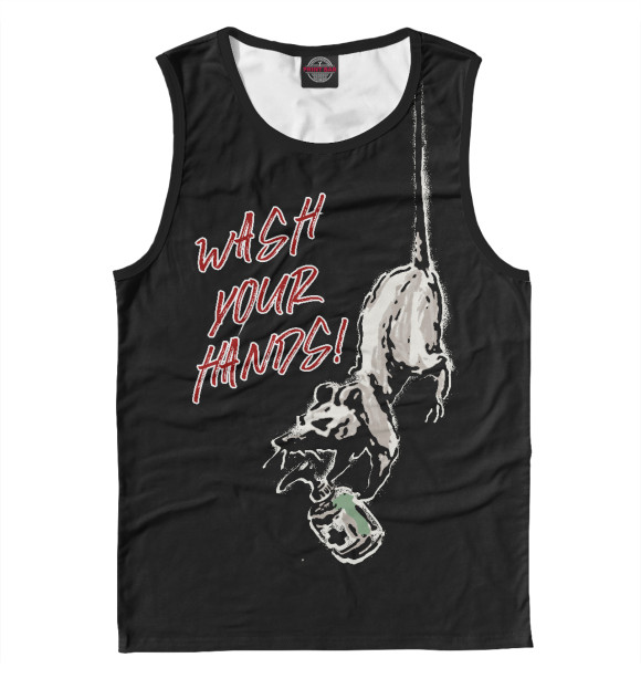 Майка для мальчика с изображением Wash your hands цвета Белый