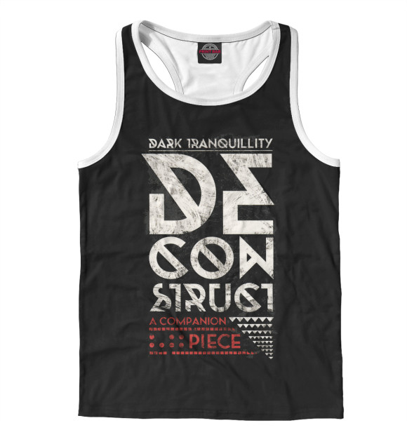 Мужская майка-борцовка с изображением Decosntruct цвета Белый