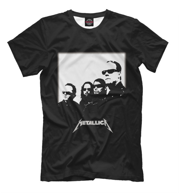 Мужская футболка с изображением Metallica цвета Черный