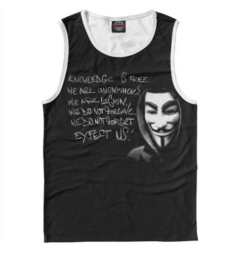 

Майки Print Bar, Белый, Anonymous - One