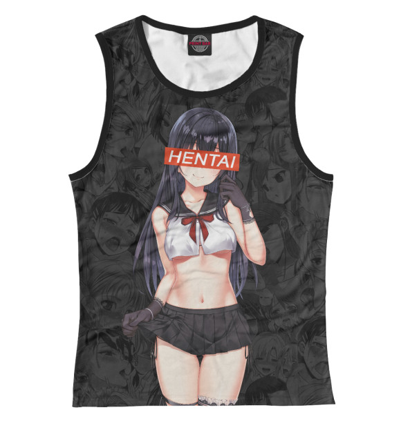 Женская майка с изображением Hentai цвета Белый