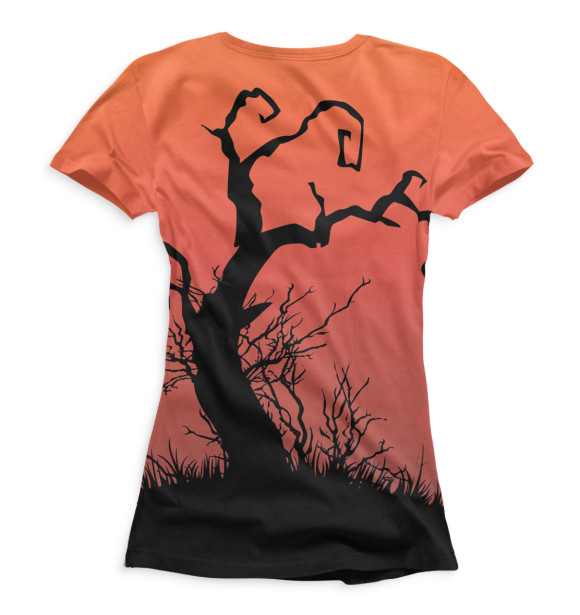 Женская футболка с изображением Halloween цвета Белый