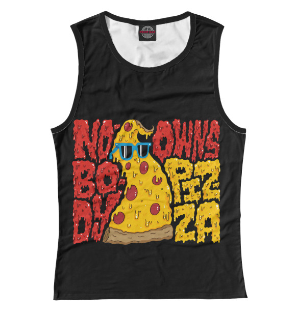 Майка для девочки с изображением Pizza цвета Белый