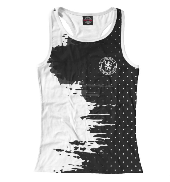 Женская майка-борцовка с изображением Chelsea sport цвета Белый