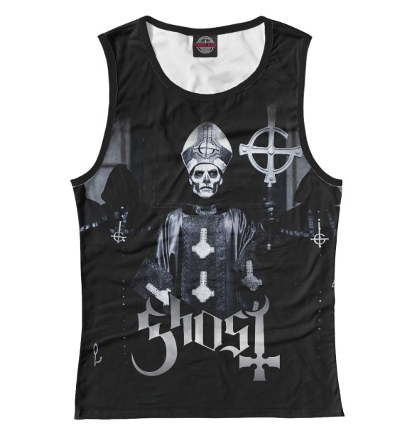Майка для девочки с изображением Ghost цвета Белый