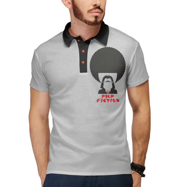 Мужское поло с изображением Pulp fiction цвета Белый